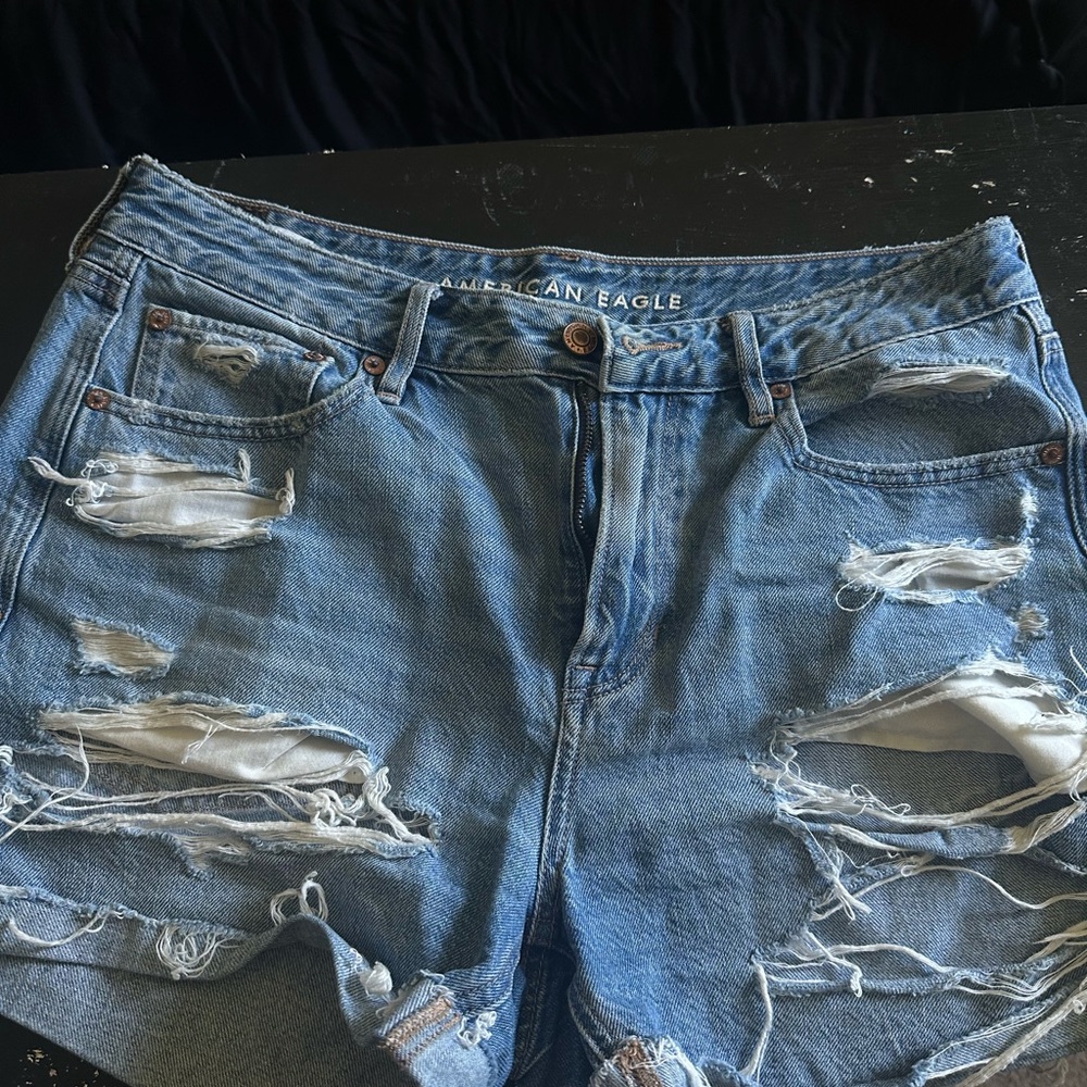 American Eagle Light Blue Denim Shorts